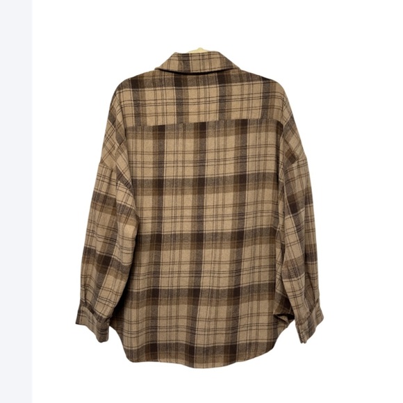 SHEIN Dazy Brown Plaid Flannel Shirt - Size M - Picture 3 of 6
